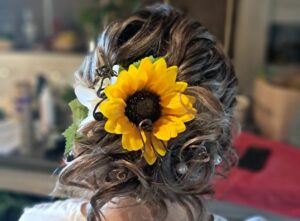 coiffure mariage beauty chris theme tournesol et vigne